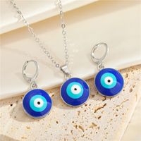 New Jewelry Dark Blue Eyes Creative Turkish Eye Earrings Clavicle Chain main image 5