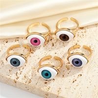 Cross-border New Jewelry Personality Demon Eye Necklace Ring Adjustable Geometric Pendant Index Finger Ring main image 1