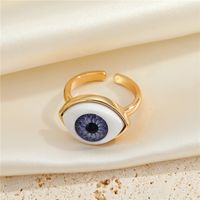 Cross-border New Jewelry Personality Demon Eye Necklace Ring Adjustable Geometric Pendant Index Finger Ring main image 3