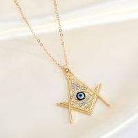 New Devil's Eye Necklace Point Diamond Geometric Turkish Eye Necklace Pendant main image 4