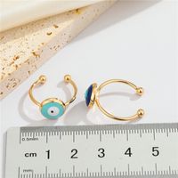 Cross-border New Jewelry Simple Round Eye Alloy Ring Multicolor Adjustable Opening Index Finger Ring main image 3