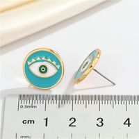 European And American New Jewelry Simple Big Circle Upper Eyelashes Dark Green Eyes Earrings Creative Earrings main image 6