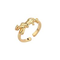 New Trend Punk Hip-hop Golden Tiger Ring Personality Open Animal Ring Cross-border Jewelry main image 1