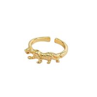 New Trend Punk Hip-hop Golden Tiger Ring Personality Open Animal Ring Cross-border Jewelry main image 3