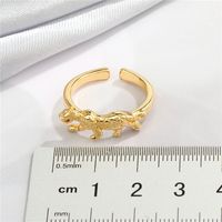 New Trend Punk Hip-hop Golden Tiger Ring Personality Open Animal Ring Cross-border Jewelry main image 4