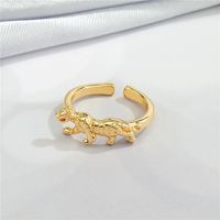 New Trend Punk Hip-hop Golden Tiger Ring Personality Open Animal Ring Cross-border Jewelry main image 6