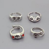 New Retro Funny Frog Crying Face Ring Creative Metal Hug Finger Ring Cross-border Jewelry main image 1