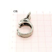 New Trend Retro Rabbit Ring Female Personality Ancient Silver Open Animal Ring Cross-border Jewelry main image 3