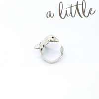 Cross-border Jewelry Simple Open Animal Ring Your Female Retro Fashion Trend Cute Metal Little Dolphin Ring main image 4