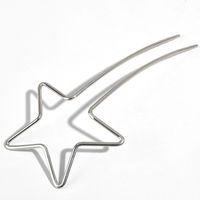 New Metal Hairpin Five-pointed Star Love Headdress Fashion Simple Hairpin Plate Hairpin Hair Accessories Behind The Head sku image 5