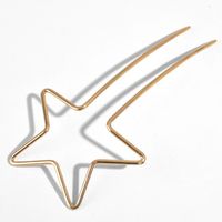 New Metal Hairpin Five-pointed Star Love Headdress Fashion Simple Hairpin Plate Hairpin Hair Accessories Behind The Head sku image 6