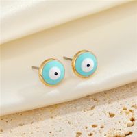 Pendientes De Ojos Redondos Simples Nuevos Europeos Y Americanos Pendientes De Ojos Azules Turcos Multicolores sku image 2