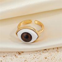 Cross-border New Jewelry Personality Demon Eye Necklace Ring Adjustable Geometric Pendant Index Finger Ring sku image 5