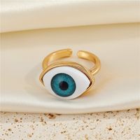 Cross-border New Jewelry Personality Demon Eye Necklace Ring Adjustable Geometric Pendant Index Finger Ring sku image 3