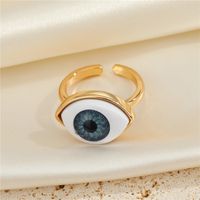Cross-border New Jewelry Personality Demon Eye Necklace Ring Adjustable Geometric Pendant Index Finger Ring sku image 4