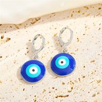 Nueva Joyería Ojos Azul Oscuro Creativo Ojo Turco Pendientes Clavícula Cadena sku image 4