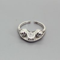 New Retro Funny Frog Crying Face Ring Creative Metal Hug Finger Ring Cross-border Jewelry sku image 1