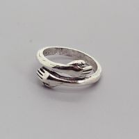 New Retro Funny Frog Crying Face Ring Creative Metal Hug Finger Ring Cross-border Jewelry sku image 4