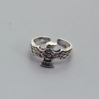 New Trend Personality Retro Animal Ring Metal Rabbit Eagle Kitten Ring Cross-border Jewelry sku image 2