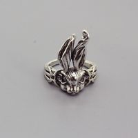 New Trend Personality Retro Animal Ring Metal Rabbit Eagle Kitten Ring Cross-border Jewelry sku image 6