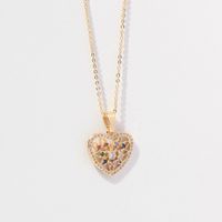 Style Fashion Personality Bear Love Pendant Necklace Simple Trend Single-layer Necklace Jewelry sku image 3