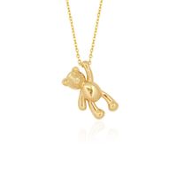 Style Fashion Personality Bear Love Pendant Necklace Simple Trend Single-layer Necklace Jewelry sku image 1