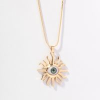 Style Fashion Personality Eye Element Necklace Sun Evil Eye Demon Eye Design Sweater Chain sku image 1