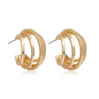 Fashion Retro Exaggerated Three-layer Circle Earrings Korean Version Of Simple Temperament Trend Niche Design Exaggerated Earrings sku image 1