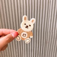 Early Autumn New Knitted Children Bear Hairpin Cute Bangs Clip Bb Clip sku image 1