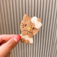 Early Autumn New Knitted Children Bear Hairpin Cute Bangs Clip Bb Clip sku image 5