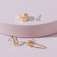 Fashion Jewelry Unilateral Star Ear Clip Earrings Set sku image 1