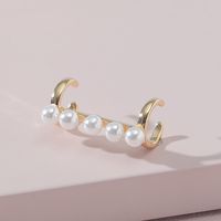 Fashion Jewelry Acrylic Pearl Exaggerated French Ear Clip Earrings Earrings sku image 1