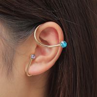 Qingdao Davey European And American Fashion Jewelry Simple Metal Irregular Large Hoop Earrings sku image 1