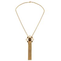 European And American Personality Fashion Tassel Necklace Temperament Goddess Fan Sweater Chain Korean Fashion Accessories Clavicle Chain Wholesale Tide sku image 1