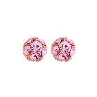 Small Simple Pink Diamond Earrings S925 Silver Needle Design Crystal Diamond Earrings Jewelry Trend sku image 1