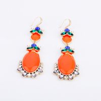 Personality Creative Flower Earrings Design Sense Diamond-studded Gemstone Earrings Wholesale Jewelry sku image 1
