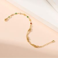 Zircon Bracelet Female Copper Plated 18k Real Gold Double-layer Jewelry Manufacturer Wholesale main image 4
