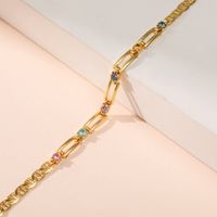 New Copper-plated 18k Real Gold Trend Bracelet Creative Hollow Zircon Temperament Small Jewelry Wholesale main image 4