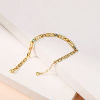 New Copper-plated 18k Real Gold Trend Bracelet Creative Hollow Zircon Temperament Small Jewelry Wholesale main image 5
