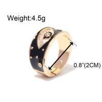 Geometric Dripping Oil Devil's Eye Ring Electroplated Copper Micro-inlaid Personality Fashion Adjustable Ring main image 6