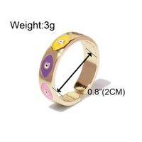 Korean Simple Fashion Geometric Eyes Sun Flower Ring Personality Retro Copper Plated Dripping Open Ring main image 6