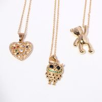 Style Fashion Personality Bear Love Pendant Necklace Simple Trend Single-layer Necklace Jewelry main image 1