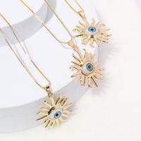 Style Fashion Personality Eye Element Necklace Sun Evil Eye Demon Eye Design Sweater Chain main image 1