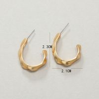 New Fashion French Retro Geometric Distorted Exaggerated Earrings Simple Creative Design Metal Alloy Earrings main image 5