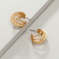 Fashion Retro Exaggerated Three-layer Circle Earrings Korean Version Of Simple Temperament Trend Niche Design Exaggerated Earrings main image 3