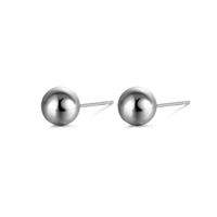 Stainless Steel Bead Pin 4/6mm Peas Earrings European And American Small Ball Earrings Wholesale main image 1