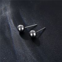 Stainless Steel Bead Pin 4/6mm Peas Earrings European And American Small Ball Earrings Wholesale main image 4