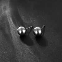 Stainless Steel Bead Pin 4/6mm Peas Earrings European And American Small Ball Earrings Wholesale main image 5
