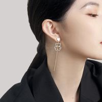 Asymmetric Full Diamond Bear Earrings Korean Temperament Wild New Earrings main image 4
