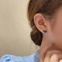 South Korea Blue Love Earrings Retro New Temperament Earrings main image 6
